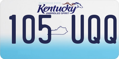 KY license plate 105UQQ
