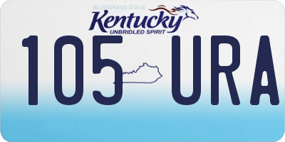KY license plate 105URA