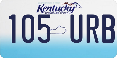 KY license plate 105URB