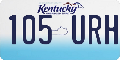 KY license plate 105URH