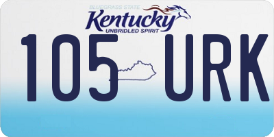 KY license plate 105URK