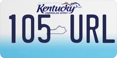 KY license plate 105URL
