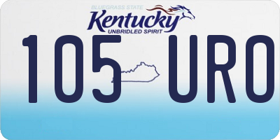 KY license plate 105URO