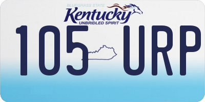 KY license plate 105URP