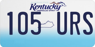 KY license plate 105URS