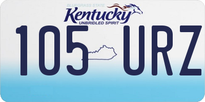 KY license plate 105URZ
