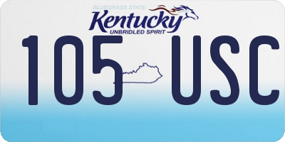 KY license plate 105USC