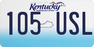 KY license plate 105USL