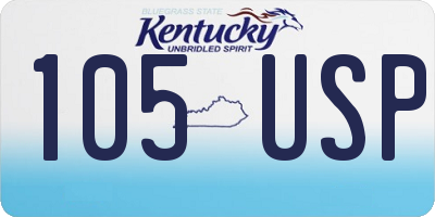KY license plate 105USP