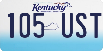 KY license plate 105UST