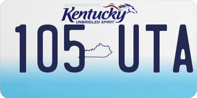 KY license plate 105UTA