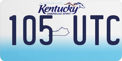 KY license plate 105UTC