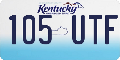 KY license plate 105UTF
