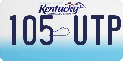 KY license plate 105UTP