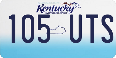 KY license plate 105UTS
