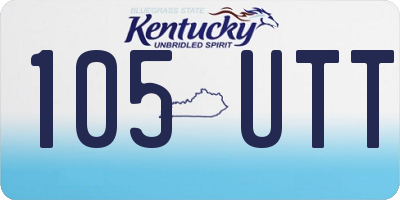KY license plate 105UTT