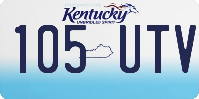 KY license plate 105UTV