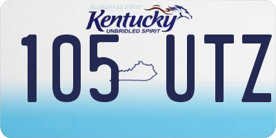 KY license plate 105UTZ
