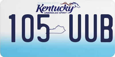 KY license plate 105UUB