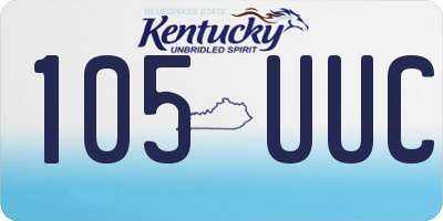 KY license plate 105UUC