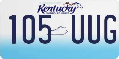 KY license plate 105UUG
