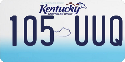 KY license plate 105UUQ