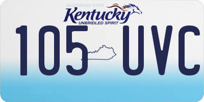 KY license plate 105UVC