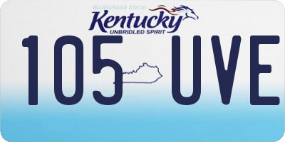 KY license plate 105UVE