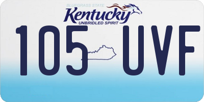 KY license plate 105UVF