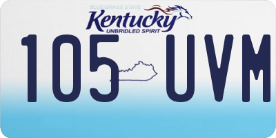 KY license plate 105UVM