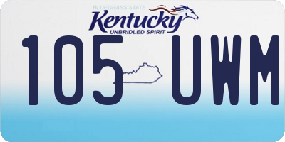 KY license plate 105UWM