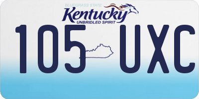 KY license plate 105UXC