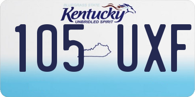 KY license plate 105UXF