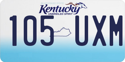 KY license plate 105UXM