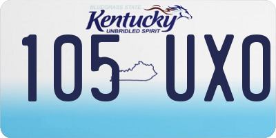 KY license plate 105UXO