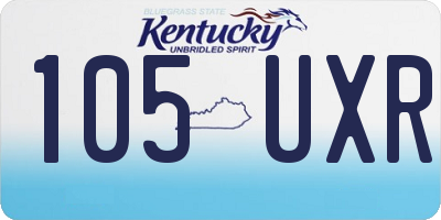 KY license plate 105UXR