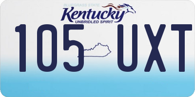 KY license plate 105UXT