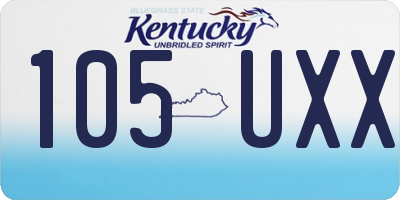 KY license plate 105UXX