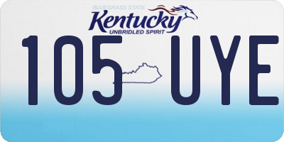 KY license plate 105UYE