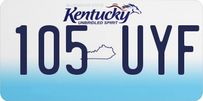 KY license plate 105UYF