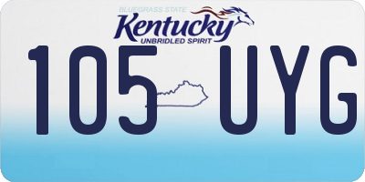 KY license plate 105UYG