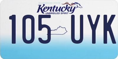 KY license plate 105UYK