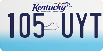 KY license plate 105UYT