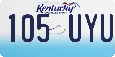 KY license plate 105UYU