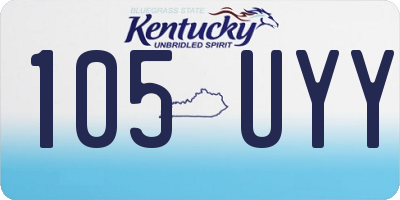 KY license plate 105UYY