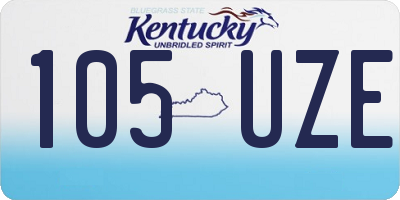 KY license plate 105UZE