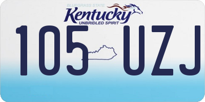 KY license plate 105UZJ