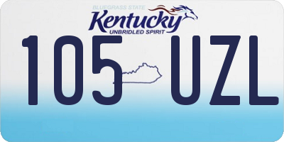 KY license plate 105UZL