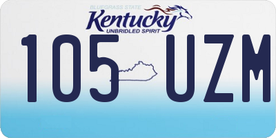 KY license plate 105UZM
