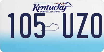 KY license plate 105UZO